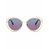 Miu Miu Eyewear Óculos de sol gatinho La Mondaine - Dourado