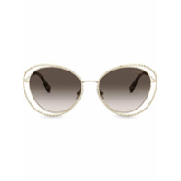 Miu Miu Eyewear Óculos de sol gatinho La Mondaine - Dourado