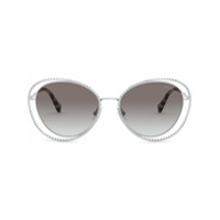 Miu Miu Eyewear Óculos de sol gatinho La Mondaine - Prateado