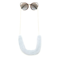 Miu Miu Eyewear Óculos de sol oversized com corrente - Metálico