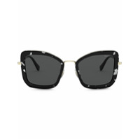 Miu Miu Eyewear Óculos de sol oversized Délice - Preto