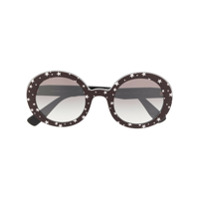 Miu Miu Eyewear Óculos de sol redondo com estampa de estrela - Preto