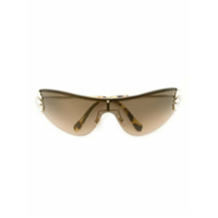 Miu Miu Eyewear Óculos de sol retangular - Metálico