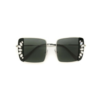 Miu Miu Eyewear Óculos de sol retangular - Preto