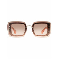 Miu Miu Eyewear Óculos de sol 'Reveal' com glitter - Rosa