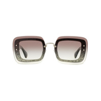 Miu Miu Eyewear Reveal glitter sunglasses - Cinza