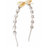 Miu Miu Headband com laço de cristais - Neutro