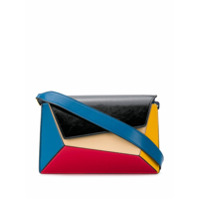 Mlouye Bolsa tiracolo color block geométrica - Azul