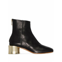 MM6 Maison Margiela Ankle boot de couro com salto 50mm - Preto