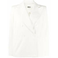 MM6 Maison Margiela Blazer de algodão com abotoamento duplo - Branco