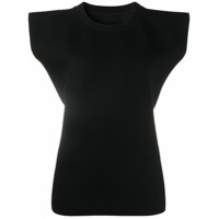 MM6 Maison Margiela Blusa canelada e abertura posterior - Preto