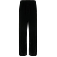 MM6 Maison Margiela Calça flare com efeito de veludo - Preto