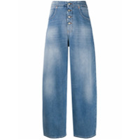 MM6 Maison Margiela Calça jeans cenoura cintura alta - Azul