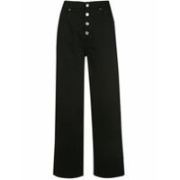 MM6 Maison Margiela Calça jeans reta cropped - Preto