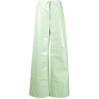 MM6 Maison Margiela Calça pantalona com cintura alta - Verde