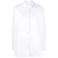 MM6 Maison Margiela Camisa com abotoamento e colarinho pontiagudo - Branco