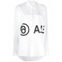MM6 Maison Margiela Camisa com estampa de logo - Branco