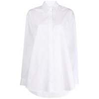 MM6 Maison Margiela Camisa com estampa e barra assimétrica - Branco
