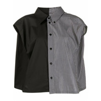 MM6 Maison Margiela Camisa com recortes - Preto