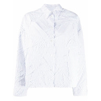 MM6 Maison Margiela Camisa risca de giz reconstruída - Branco