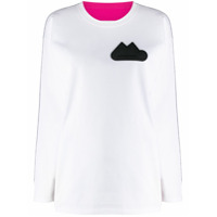 MM6 Maison Margiela Camiseta bicolor com logo - Branco