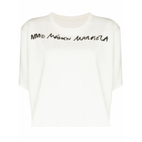 MM6 Maison Margiela Camiseta com estampa de logo - Branco
