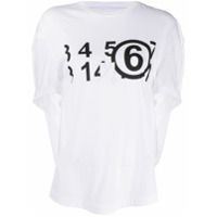 MM6 Maison Margiela Camiseta com estampa de logo - Branco