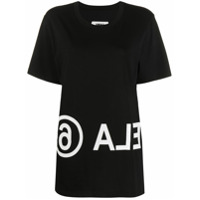 MM6 Maison Margiela Camiseta com estampa de logo - Preto
