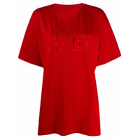 MM6 Maison Margiela Camiseta com logo bordado - Vermelho