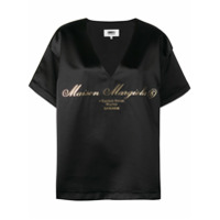 MM6 Maison Margiela Camiseta oversized com logo - Preto
