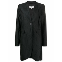 MM6 Maison Margiela Casaco com abotoamento simples e efeito amassado - Preto