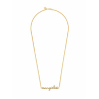 MM6 Maison Margiela Colar com placa de logo - Dourado