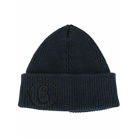 MM6 Maison Margiela Gorro com logo bordado - Azul