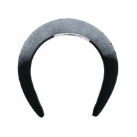 MM6 Maison Margiela Headband com estampa de logo - Preto