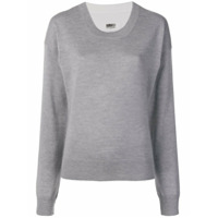 MM6 Maison Margiela round neck sweater - Cinza