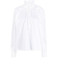 MM6 Maison Margiela ruched button-up shirt - Branco