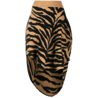 MM6 Maison Margiela Saia com estampa de tigre - Neutro