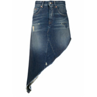 MM6 Maison Margiela Saia jeans assimétrica - Azul