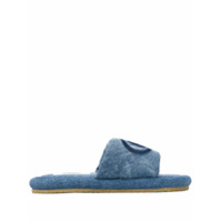 MM6 Maison Margiela Slide com bordado de logo - Azul