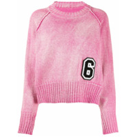 MM6 Maison Margiela Suéter com patch de logo - Rosa