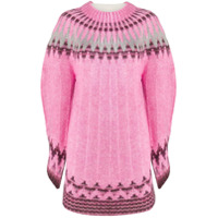 MM6 Maison Margiela Suéter de tricô com acabamento contrastante - Rosa