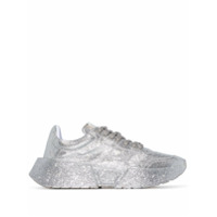 MM6 Maison Margiela Tênis com cadarço e efeito de brilho - Metálico
