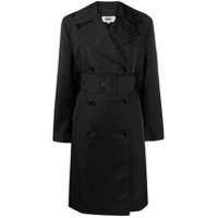 MM6 Maison Margiela Trench coat com cinto e abotoamento duplo - Preto
