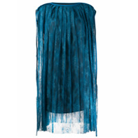MM6 Maison Margiela Vestido de renda com pregas - Azul