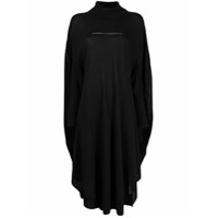 MM6 Maison Margiela Vestido de tricô com bainha assimétrica - Preto