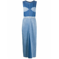 MM6 Maison Margiela Vestido jeans midi slim - Azul