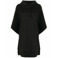 MM6 Maison Margiela Vestido reto com estampa e capuz - Preto