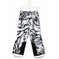Molo Calça com estampa de zebra e zíper - Branco