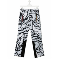 Molo Calça com estampa de zebra e zíper - Branco