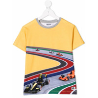 Molo Camiseta com estampa Full Speed Curve - Amarelo